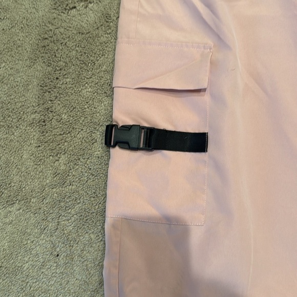 Plus Size Dusty Pink Cargo Pants with Flap Pockets & Drawstring Waist - Size 3XL - Picture 5 of 6